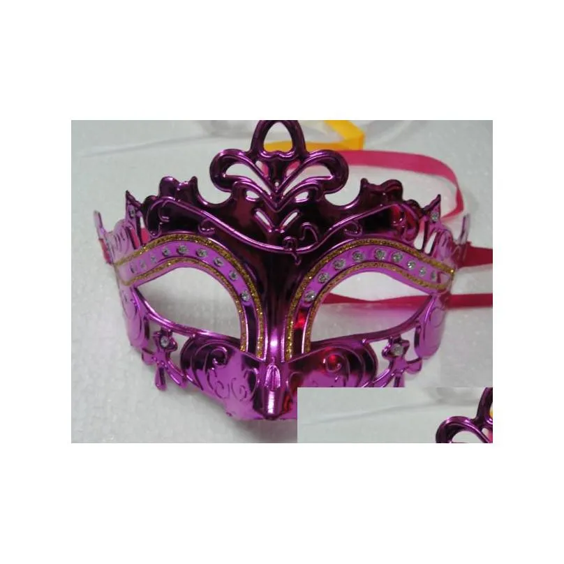 mens woman mask halloween masquerade masks mardi gras venetian dance party face gold shining plated mask 6 colors