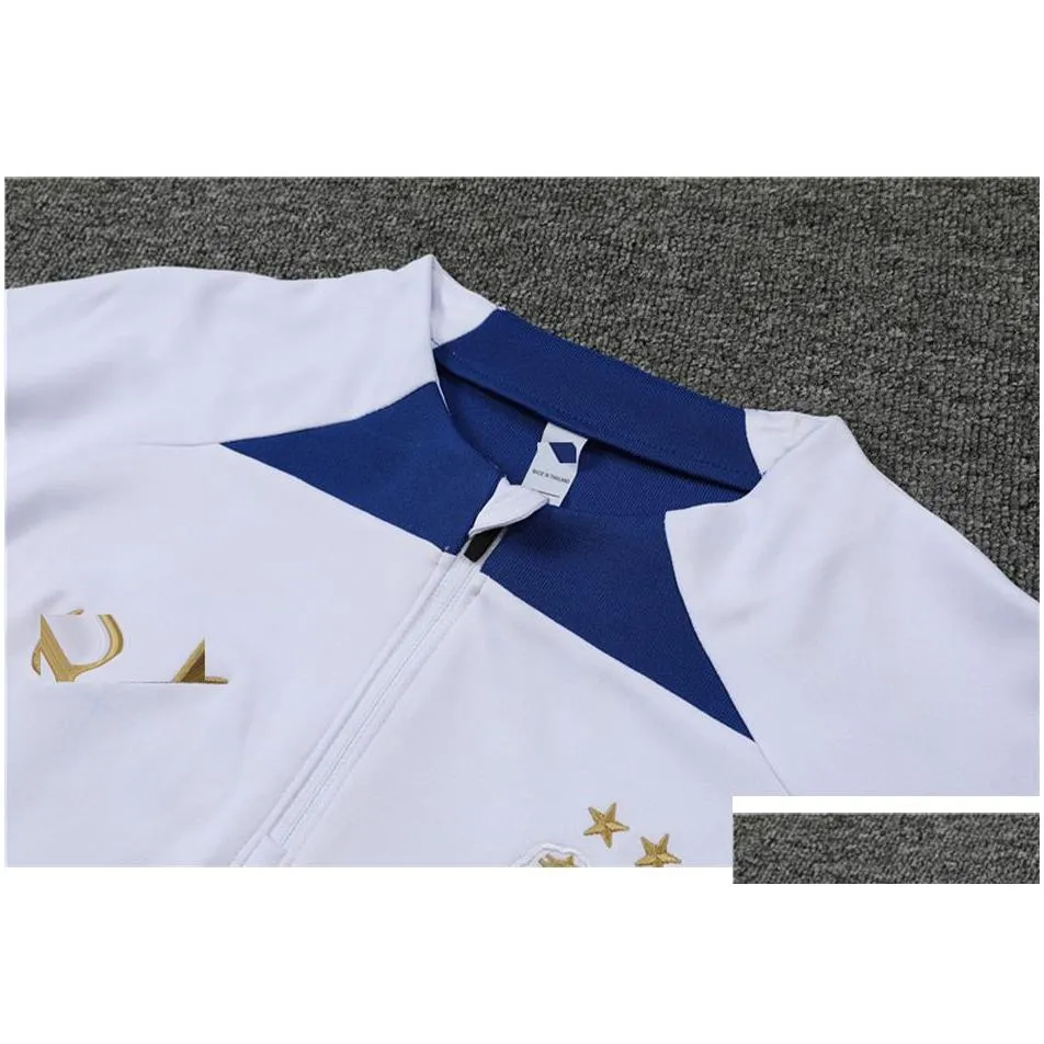 2223 france football fans mens tracksuits logo embroidery saint germain soccer training clothing outdoor jogging shirt