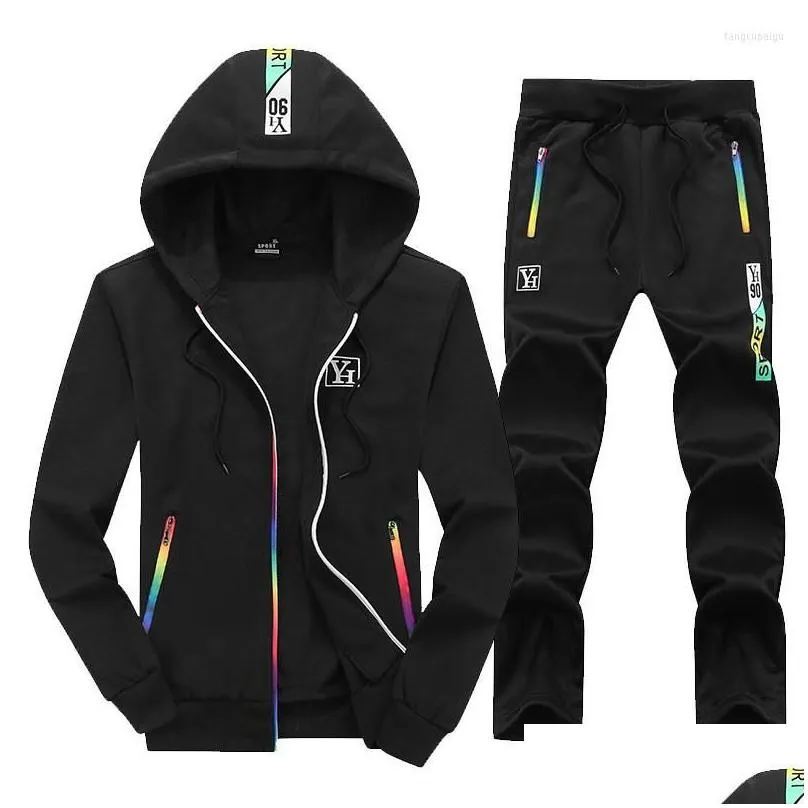 mens tracksuits 2022 the hoodie sportswear spring set sweatshirt track and field suit jogger large size autumn jacket