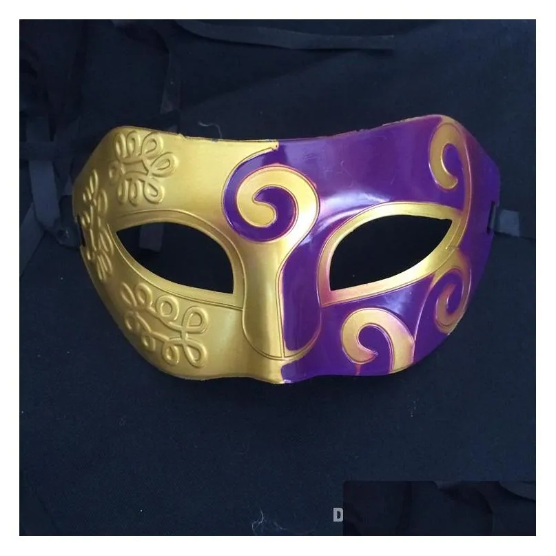 retro roman gladiator halloween party facial masquerade mask venetian dance party mask men mask assorted colour
