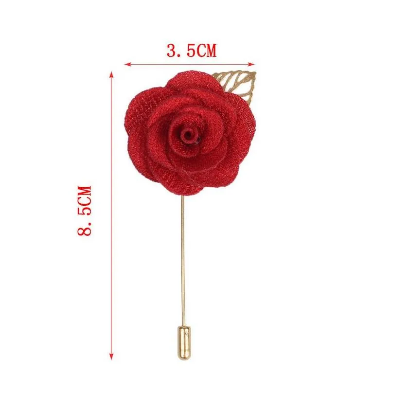 multicolor flower brooch for men flower brooch pin business suit lapel pin wedding bridegroom accessories gift wholesale