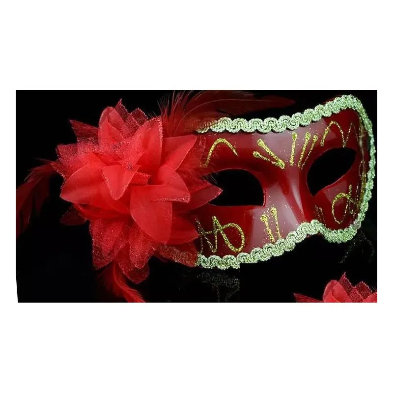 women sexy hallowmas easter venetian mask masquerade masks flower feather mask dance party holiday mask colorful