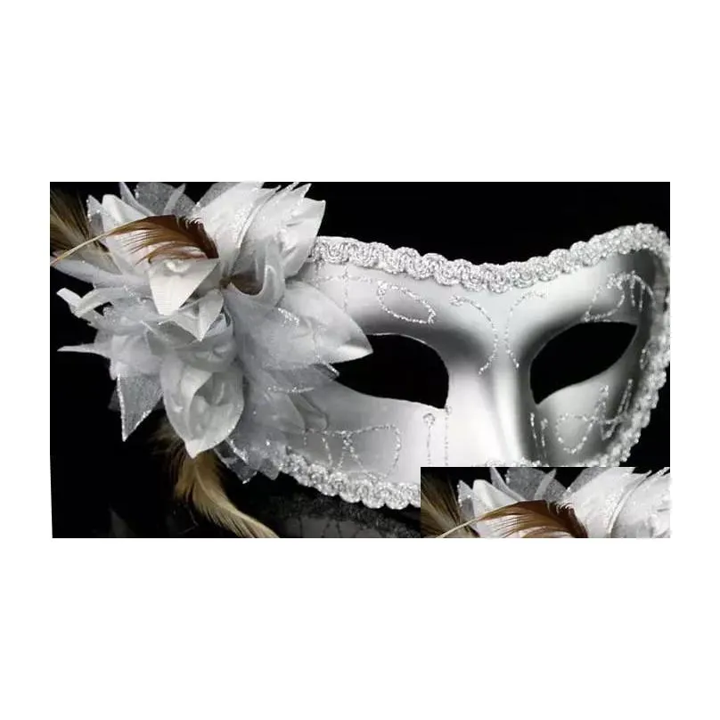 women sexy hallowmas easter venetian mask masquerade masks flower feather mask dance party holiday mask colorful
