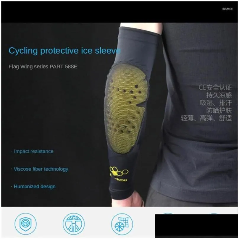 motorcycle armor summer ice silk antifall elbow pads riding breathable protective sleeves sun protection gear