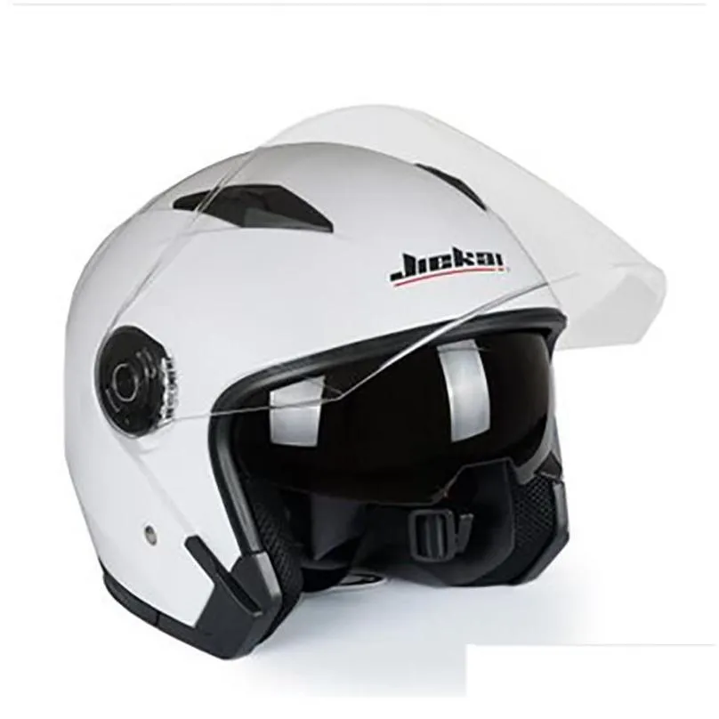 jiekai 512 motorcycle helmet men women electric bicycle helmet dual lens visors scooter cascos motorbike moto bike helmets1