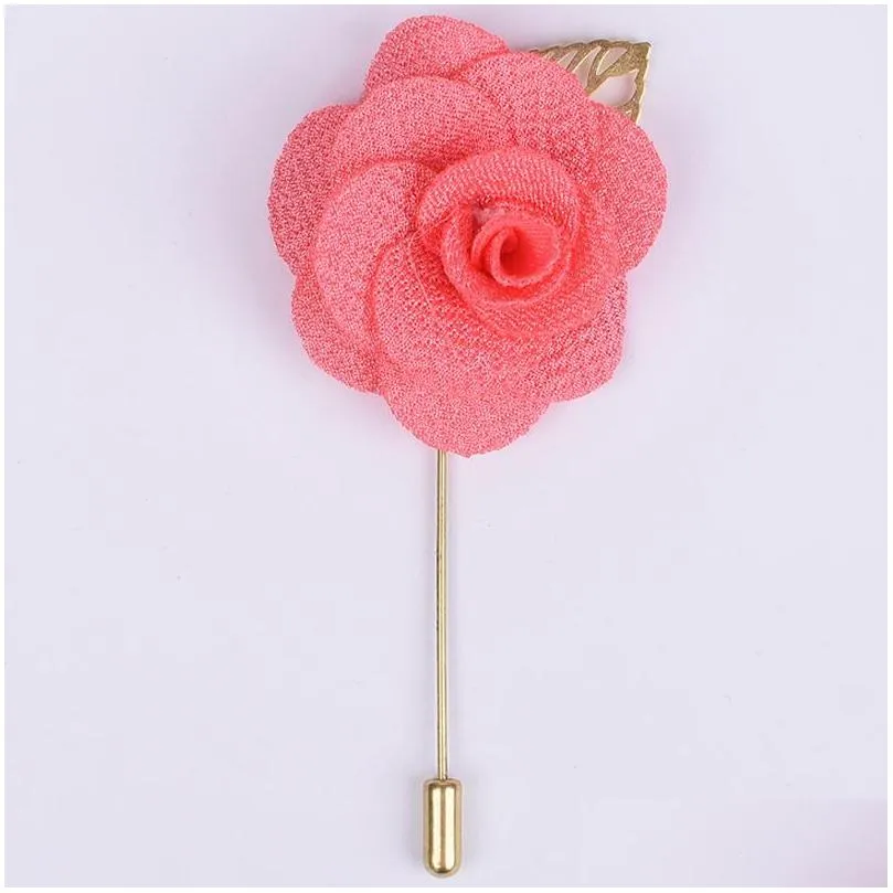 multicolor flower brooch for men flower brooch pin business suit lapel pin wedding bridegroom accessories gift wholesale