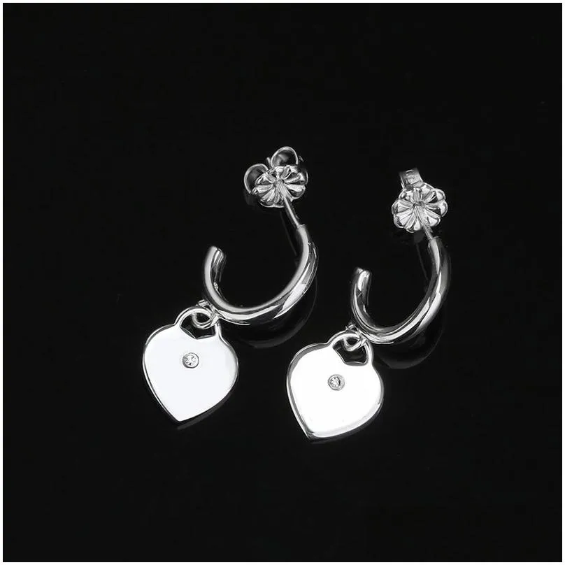 theart charm earrings love stud earrings 925 silver sterlling jewelry desinger women valentines day party gift original luxury brand