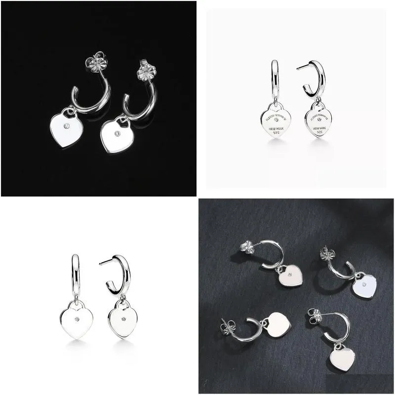 theart charm earrings love stud earrings 925 silver sterlling jewelry desinger women valentines day party gift original luxury brand