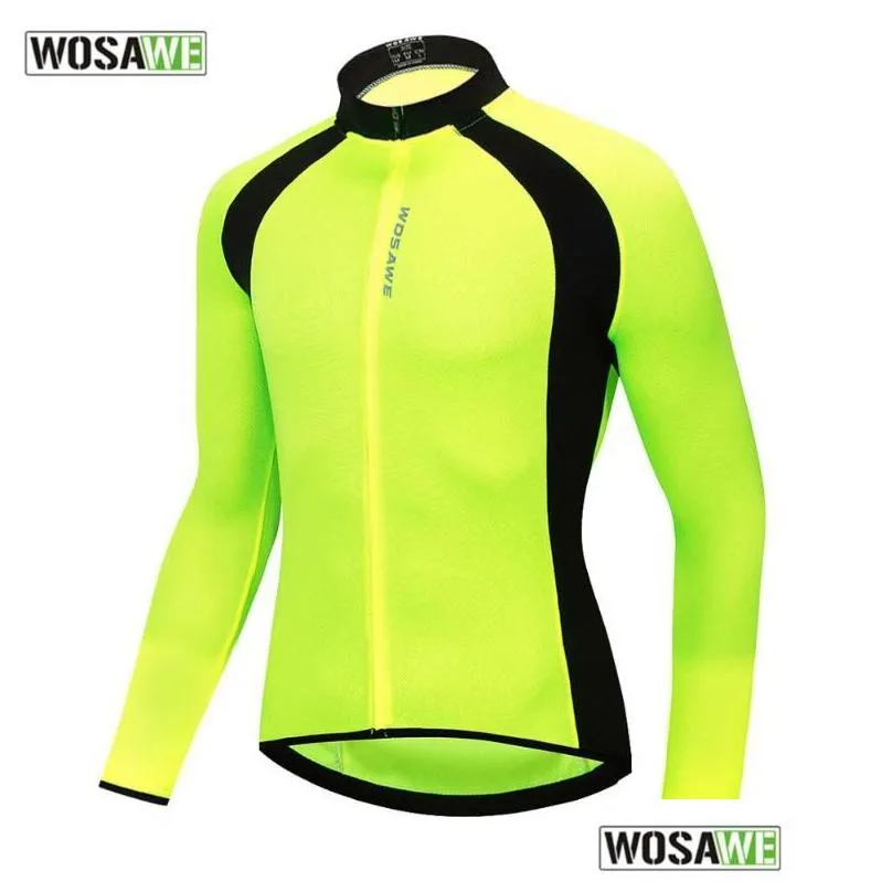 wosawe long sleeve motorcycle jackets mens cycling jersey high visibility breathable bike shirts tight slim bicycle clothing1