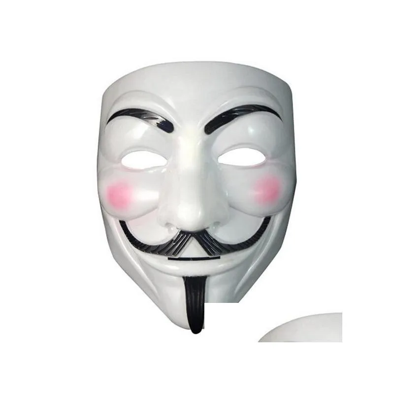 vendetta mask anonymous mask of guy fawkes halloween fancy dress costume white yellow 2 colors xb1