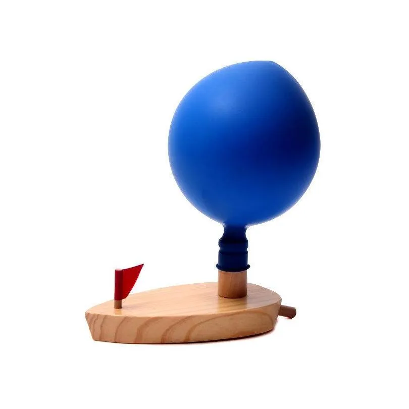 balloon powered wooden boat toy swimming pool kids water fun toys play outdoor baby bath toy science and education toys