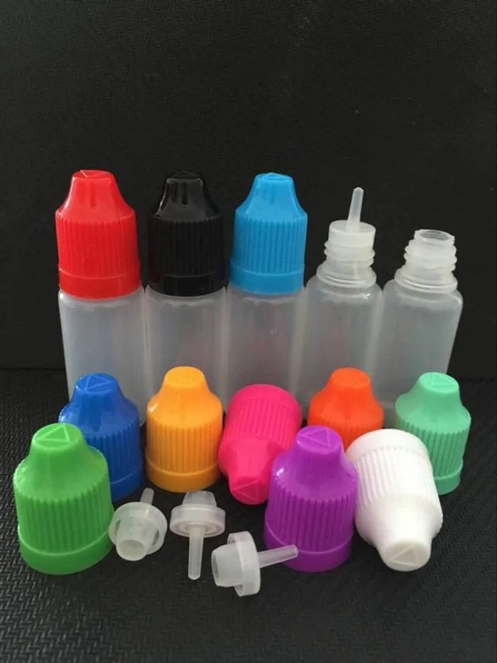 Eliquid Dropper Bottles 3ml 5ml 10ml 15ml 20ml 30ml 50ml 60ml 100ml 120ml Plastic Bottles With ChildProof Caps E cigs Juice Bottle