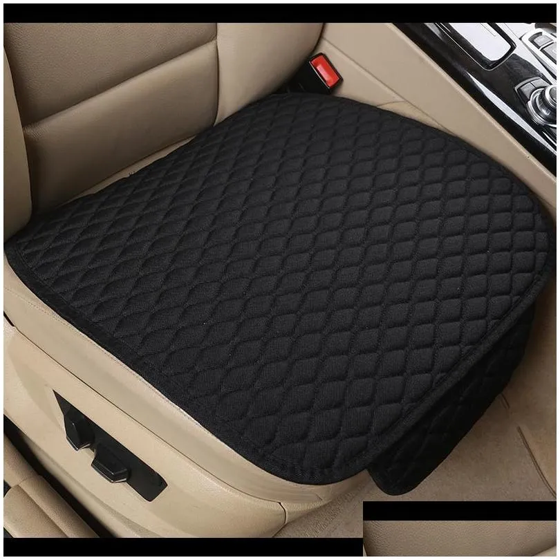 car seat covers linen cover front/rear/ full set choose flax cushion pad protector automotive interior fit truck suv van