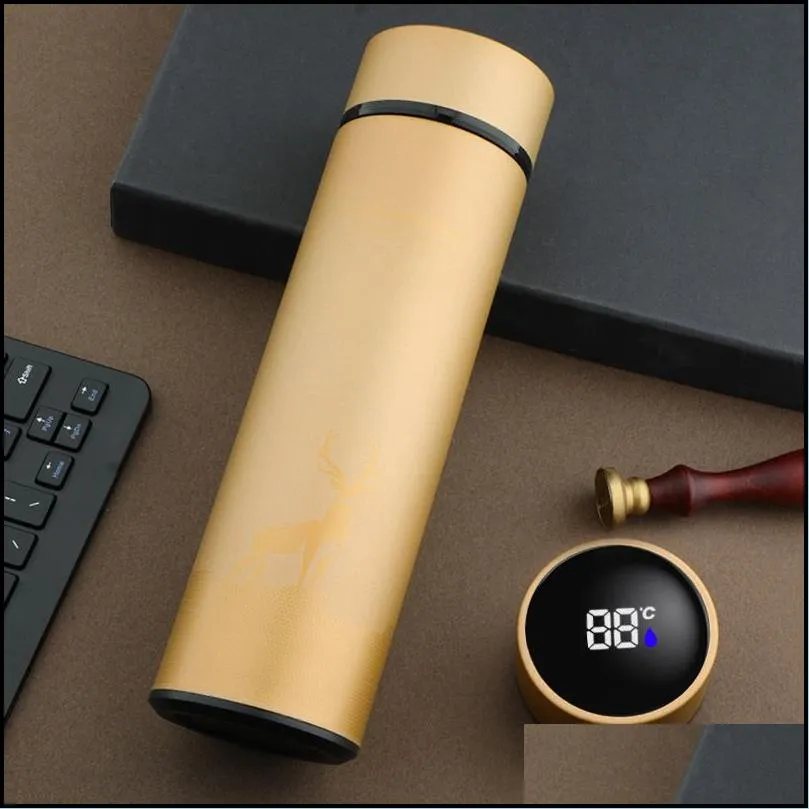 water bottles intelligent stainless steel thermos temperature display smart bottle vacuum flasks thermoses christmas gifts coffee cup