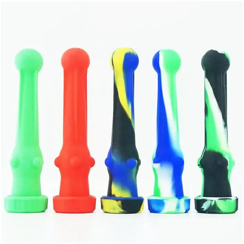 silicone nector collector colored oil rigs nector collectars dab straw with 14mm titanium nail oil box