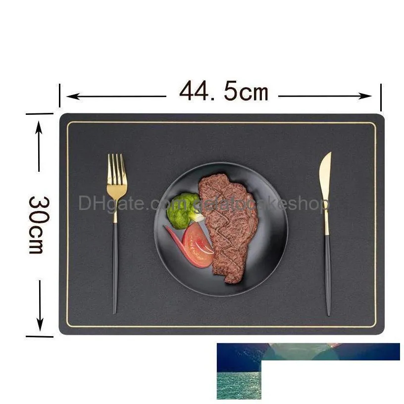 mats pads place mat pvc leather washable placemats for dining table nonslip placemat set in kitchen accessories cup wine pad