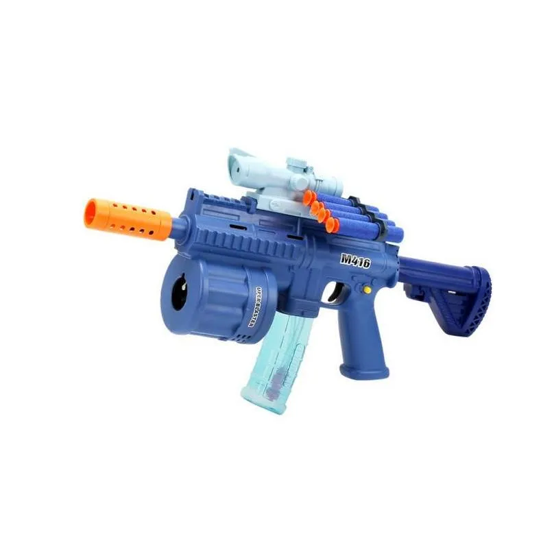 childrens toy outdoor play equipment boy m416 automatic bubble gun soft bullet water absorption acoustooptic electric plastic music