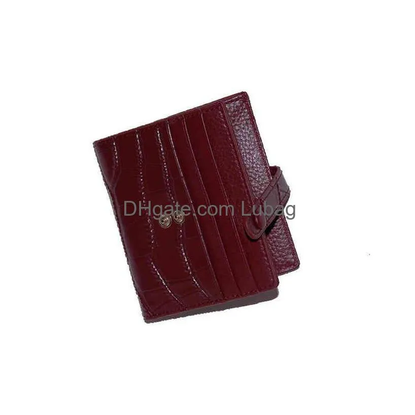 top layer cowhide multi card position leather wallet fashion multifunction certificate bag