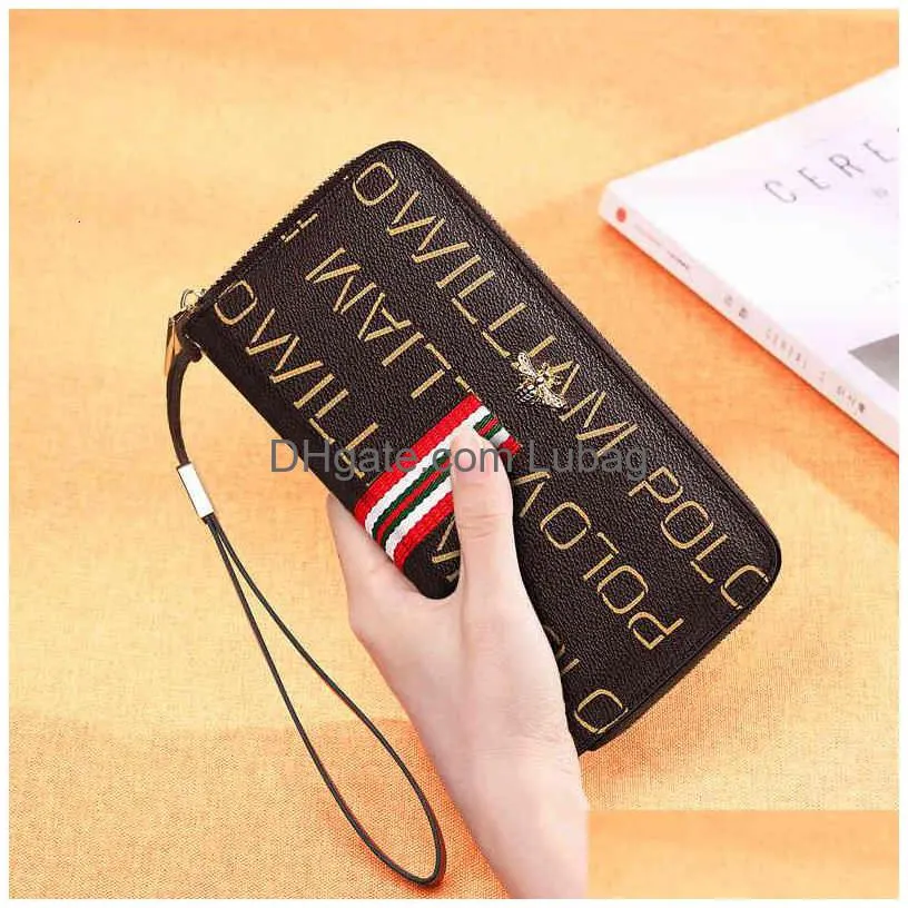 royal paul wallet womens long large capacity card bag antitheft brush can hold mobile phone