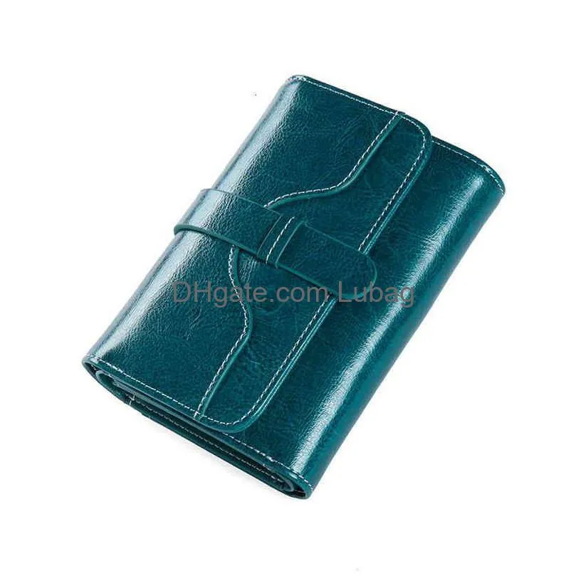 2021 korean leather womens short 30 discount zero wallet buckle oil wax cowhide small