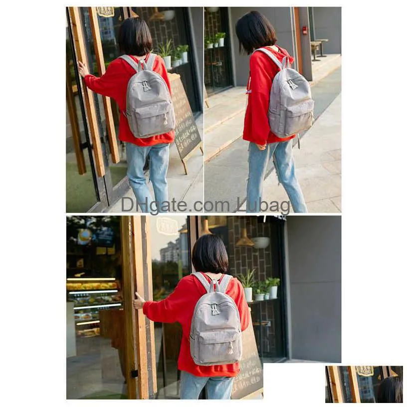evening bags beige school backpack for teenage girls pink soft fabric backpack female striped backpack for women school bag t220927