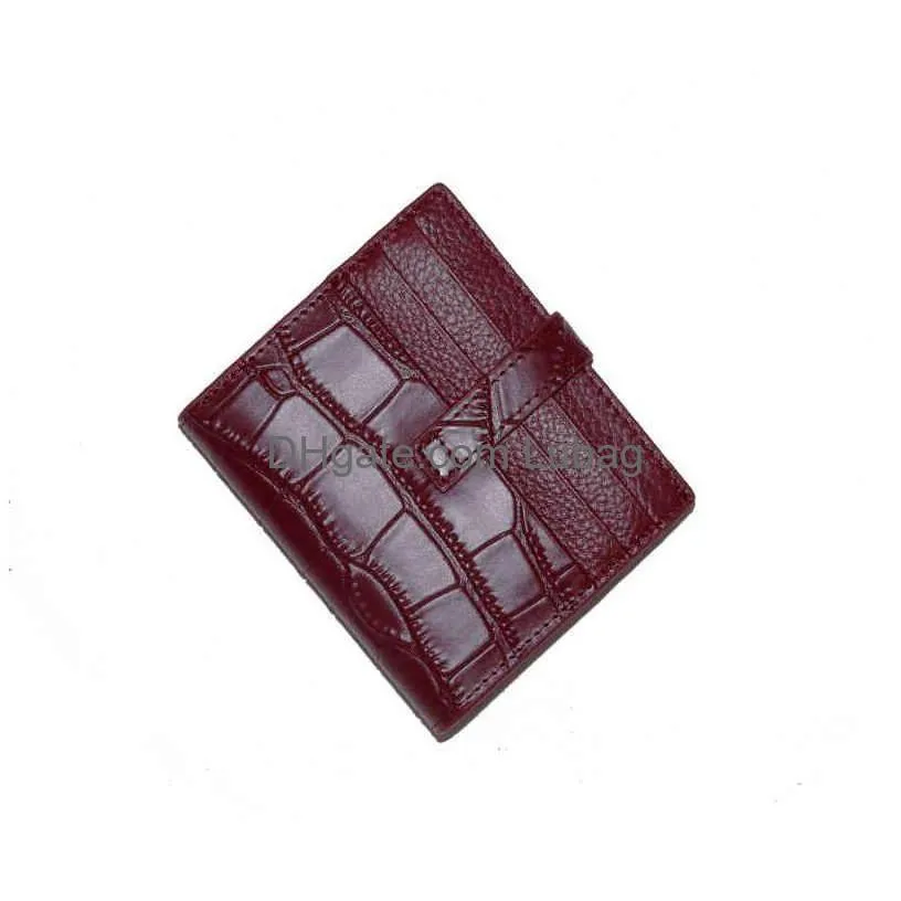 top layer cowhide multi card position leather wallet fashion multifunction certificate bag