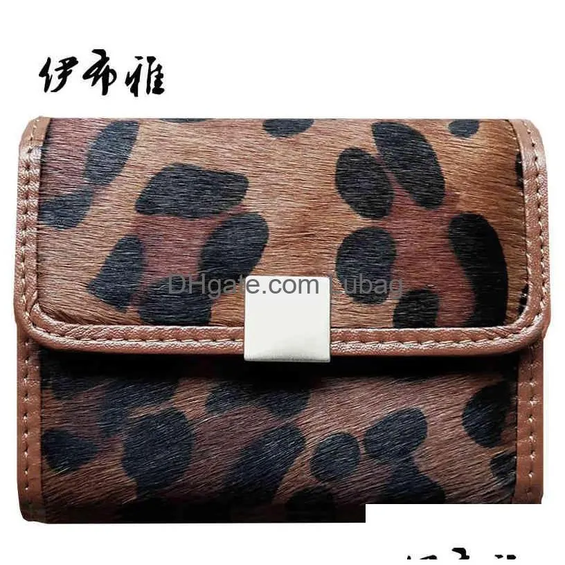 ibuya hair card bag womens multi position ultra thin simple leather compact holder business 2021 fashion
