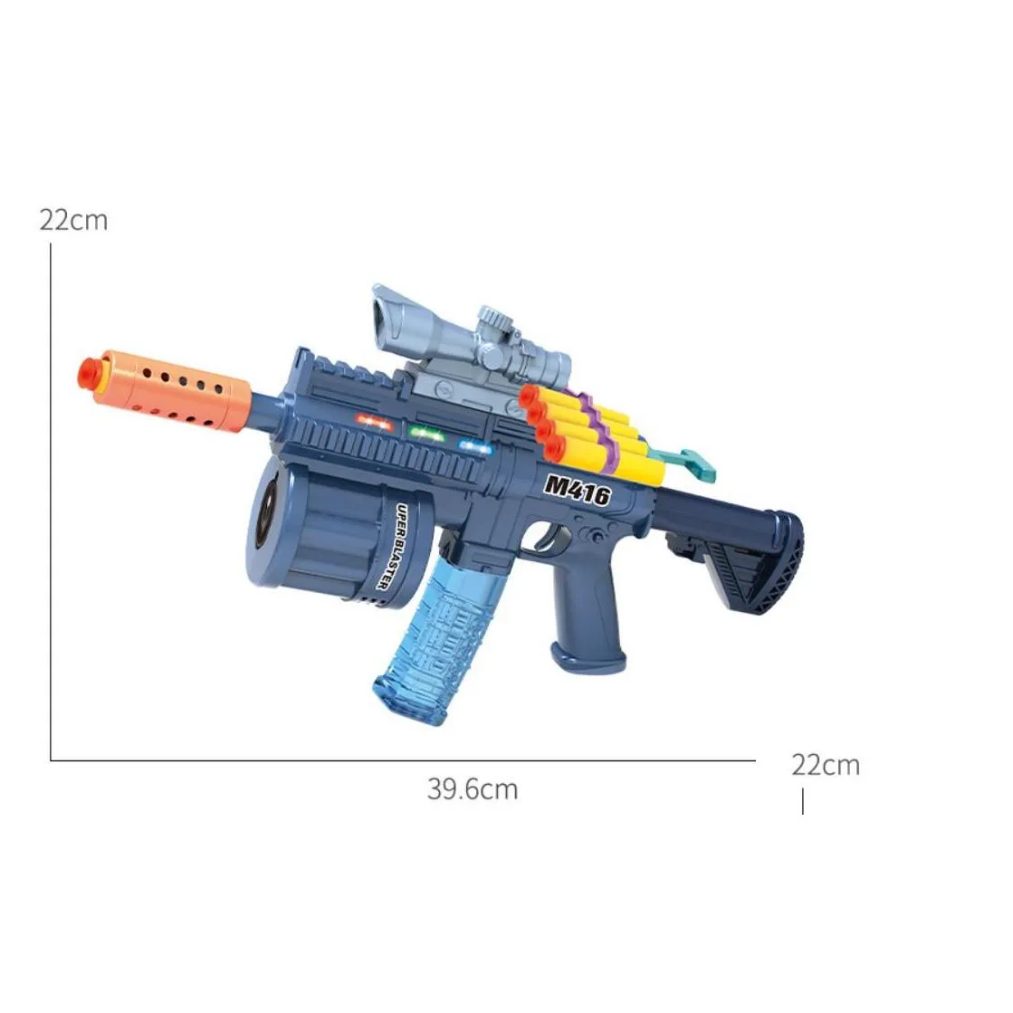 childrens toy outdoor play equipment boy m416 automatic bubble gun soft bullet water absorption acoustooptic electric plastic music