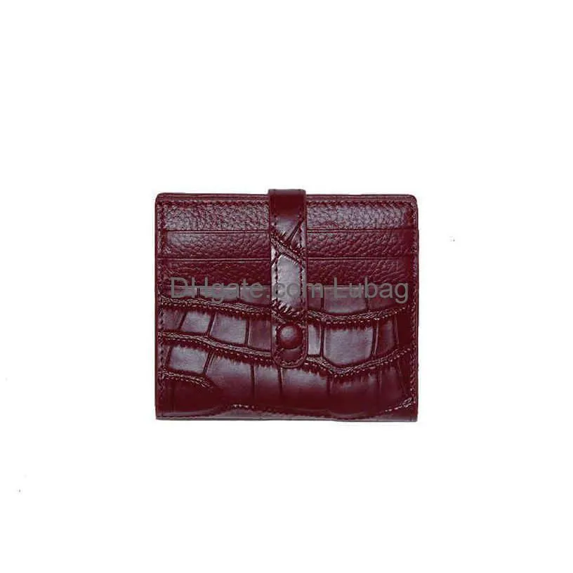 top layer cowhide multi card position leather wallet fashion multifunction certificate bag