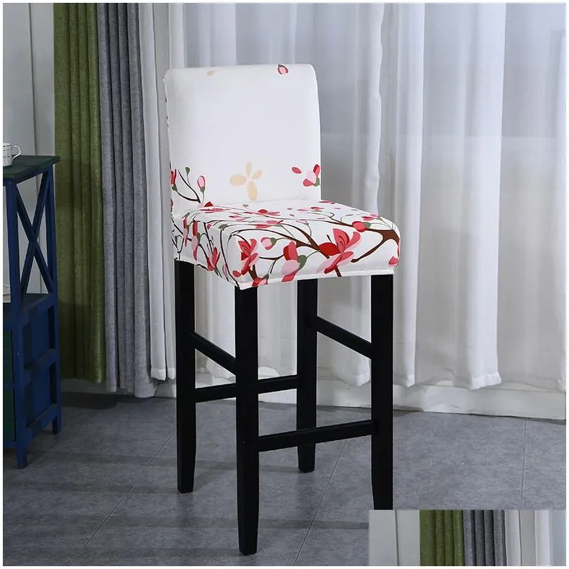 chair covers bar stool stretch removable high cover counter slipcover protector for short back kitchen dining room