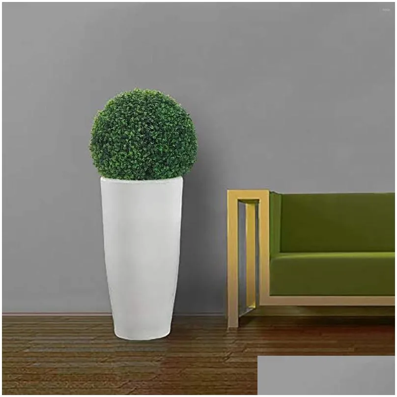 decorative flowers 1pc large green artificial plant ball topiary tree boxwood wedding party home outdoor decor plants plastic grass