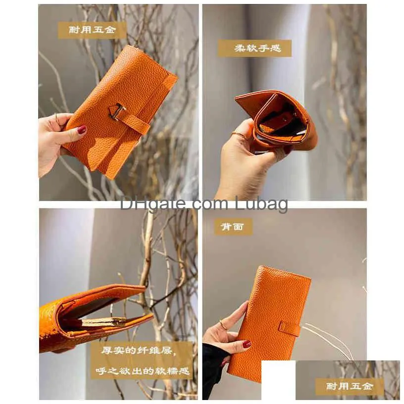 wallets bags leather womens long niche design multifunctional folding