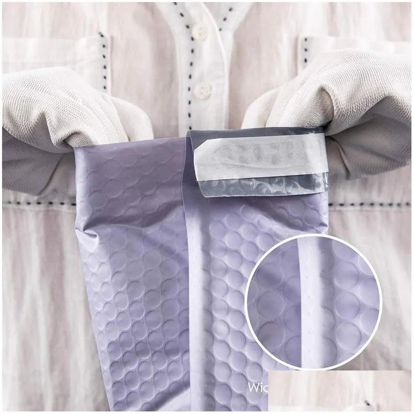 packing bags lavender purple bubble mailer 50pcs poly padded mailing envelopes for packaging self seal bag pad
