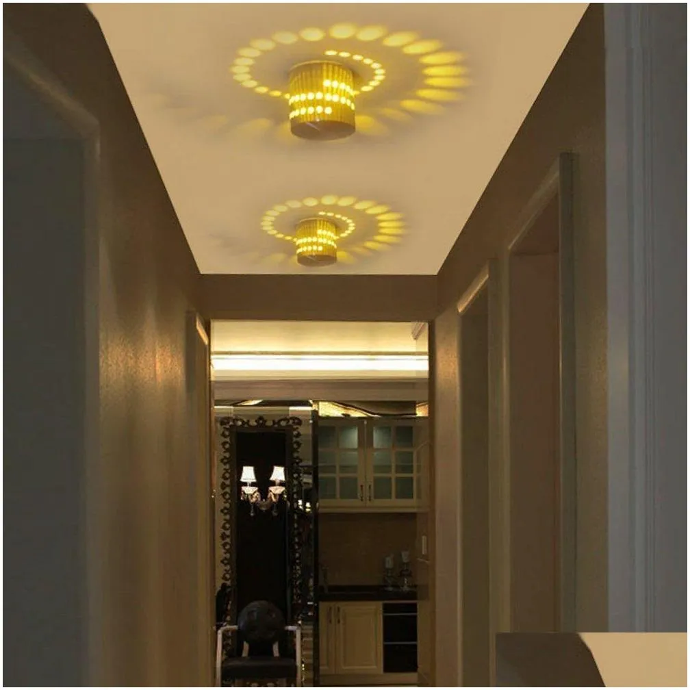 modern creative led wall light aluminum hollow cylinder wall lamp pathway bedroom art led home lighting 1w 3w lamps