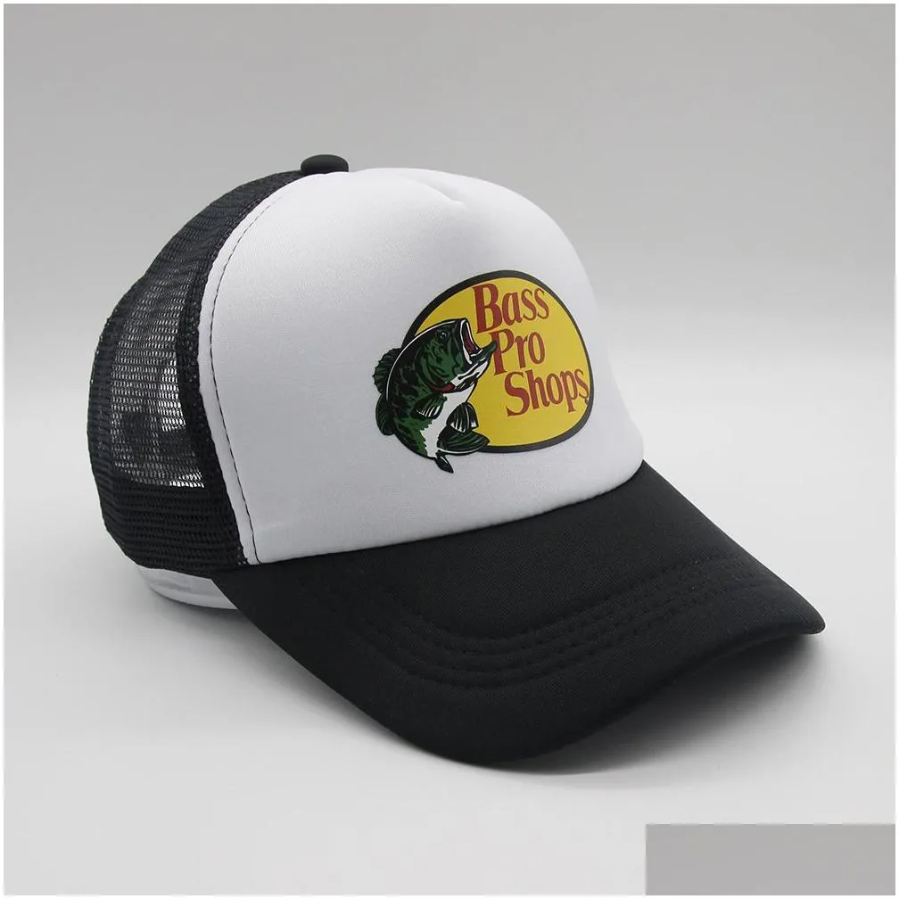 ball caps bass pro shops printing net cap summer outdoor shade casual cap truck hat