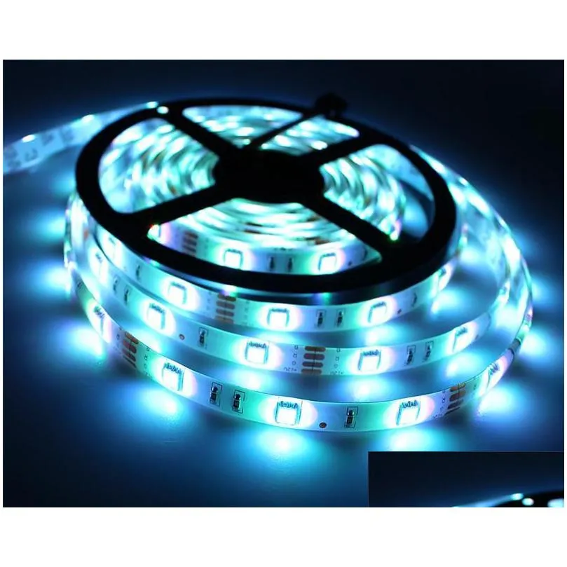 rgb led strip 5050 waterproof 5m 150leds smd add 44key ir remote mini controller add 12v 2a power adapter fita led light strip for christmas
