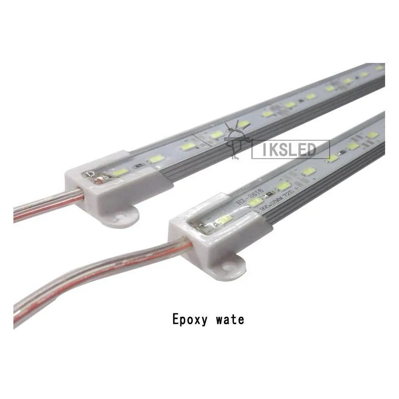 6xhard led strip underwater light waterproof ip68 5630smd cool warm white rigid bar 36leds 0.5 meter lighting strips with 7 color for