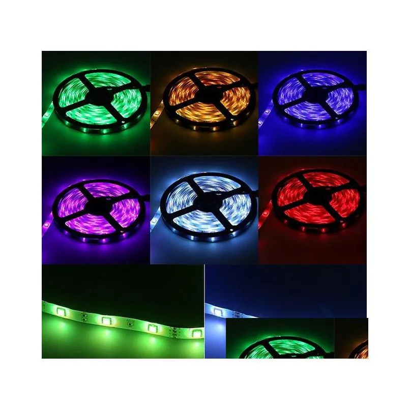 rgb led strip 5050 waterproof 5m 150leds smd add 44key ir remote mini controller add 12v 2a power adapter fita led light strip for christmas