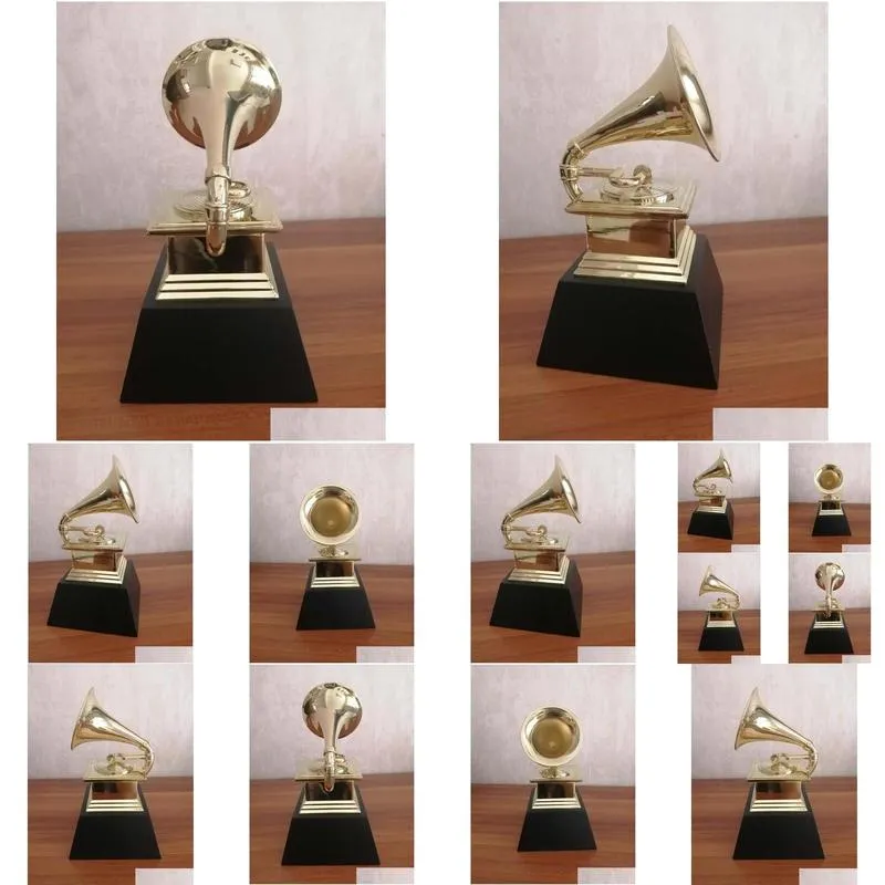 decorative objects figurines 2021 grammy trophy music souvenirs award statue engraving 11 scale size metal modern golden cn