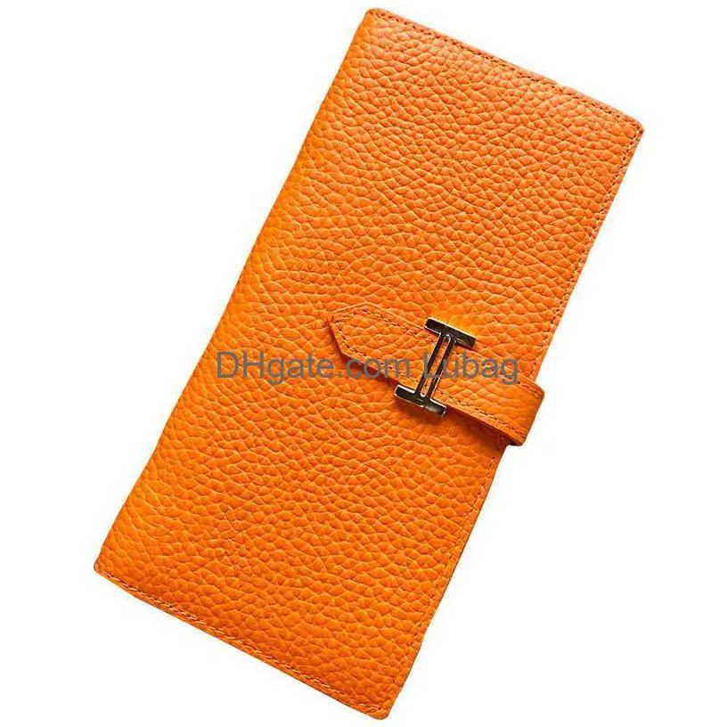 wallets bags leather womens long niche design multifunctional folding