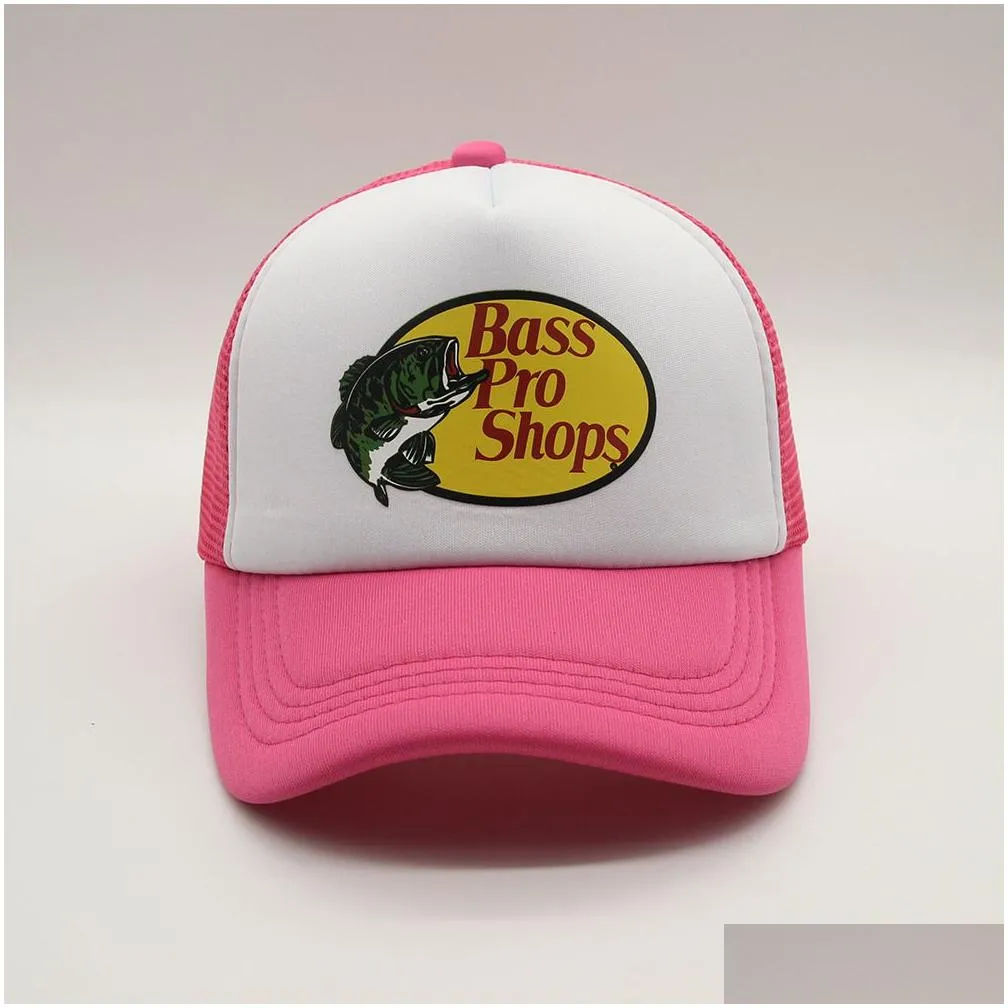 ball caps bass pro shops printing net cap summer outdoor shade casual cap truck hat