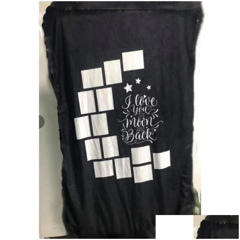 6 styles sublimation blank square blanket heat transfer diy printing home air conditioning blankets outdoor shawl