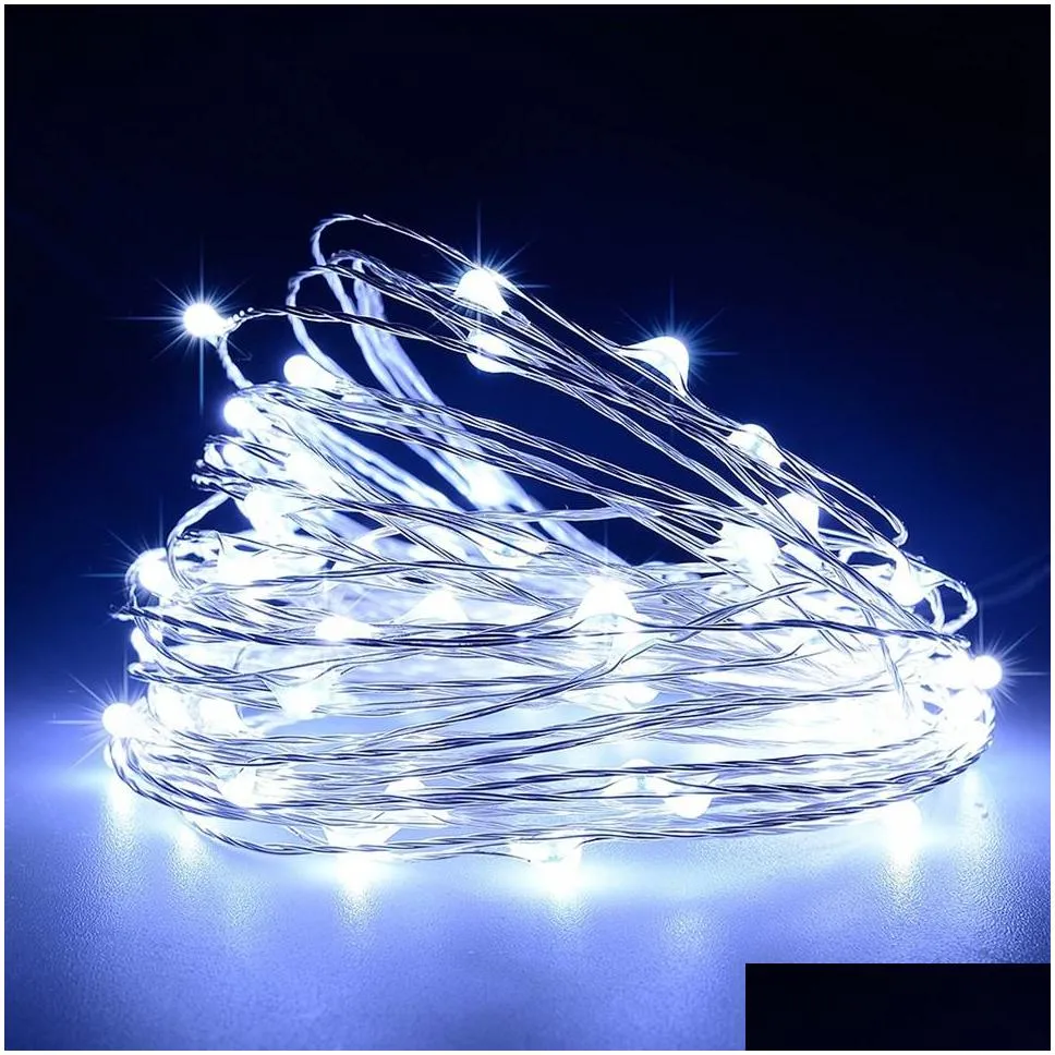 10m 100 led solar lamps copper wire fairy string patio lights 33ft waterproof outdoor garden christmas wedding party decoration