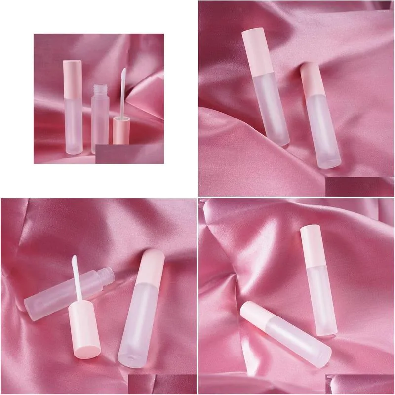 10pcs diy lip gloss plastic box containers empty frosted lipgloss tube eyeliner eyelash container mini lip gloss split bottle1