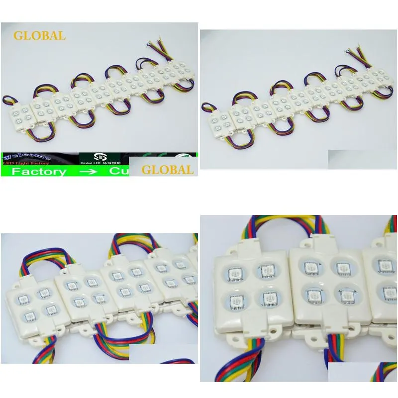 injection abs plastic smd5050 led module smd 4 leds dc12v led rgb module injection ip67 waterproof led module lights advertisements