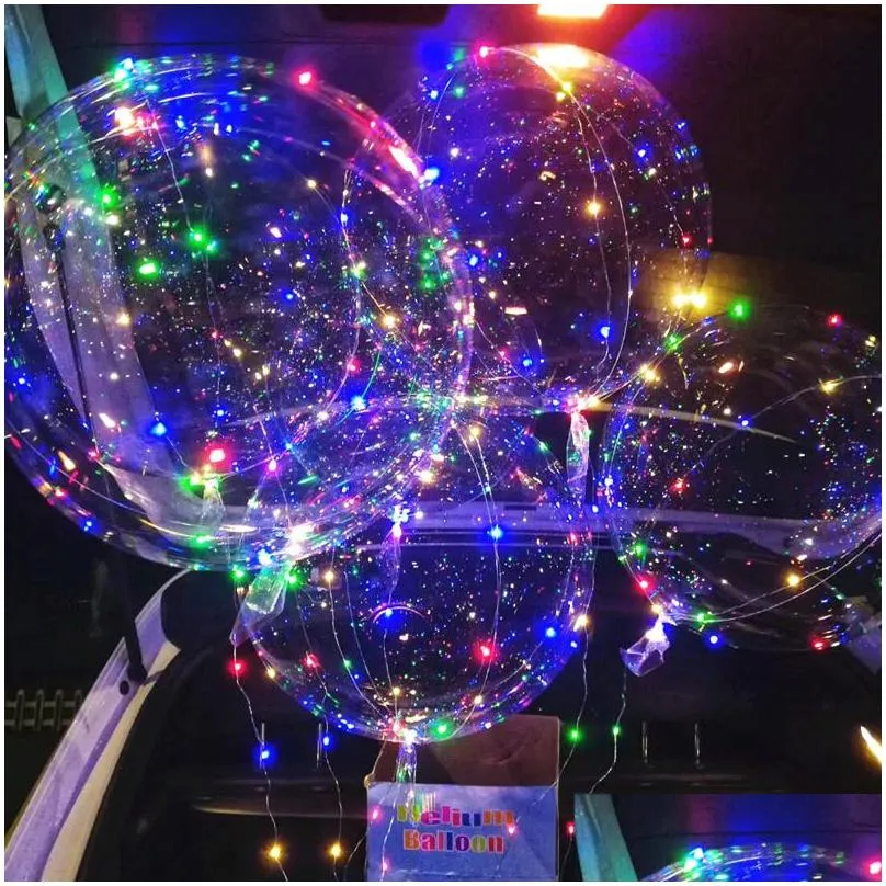 bobo ball wave led line string balloon light with battery for christmas halloween wedding party home decoration circular