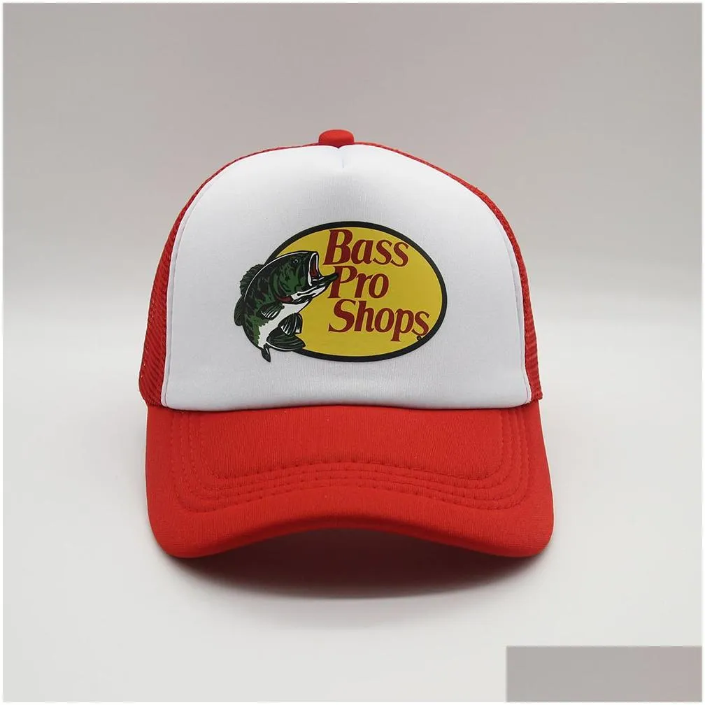 ball caps bass pro shops printing net cap summer outdoor shade casual cap truck hat