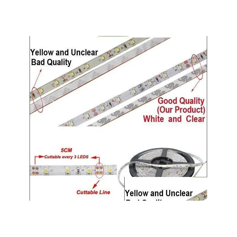 10m 2 rolls 5050 smd warm white single color waterproof 300 led strip light led ribbon 10 meter
