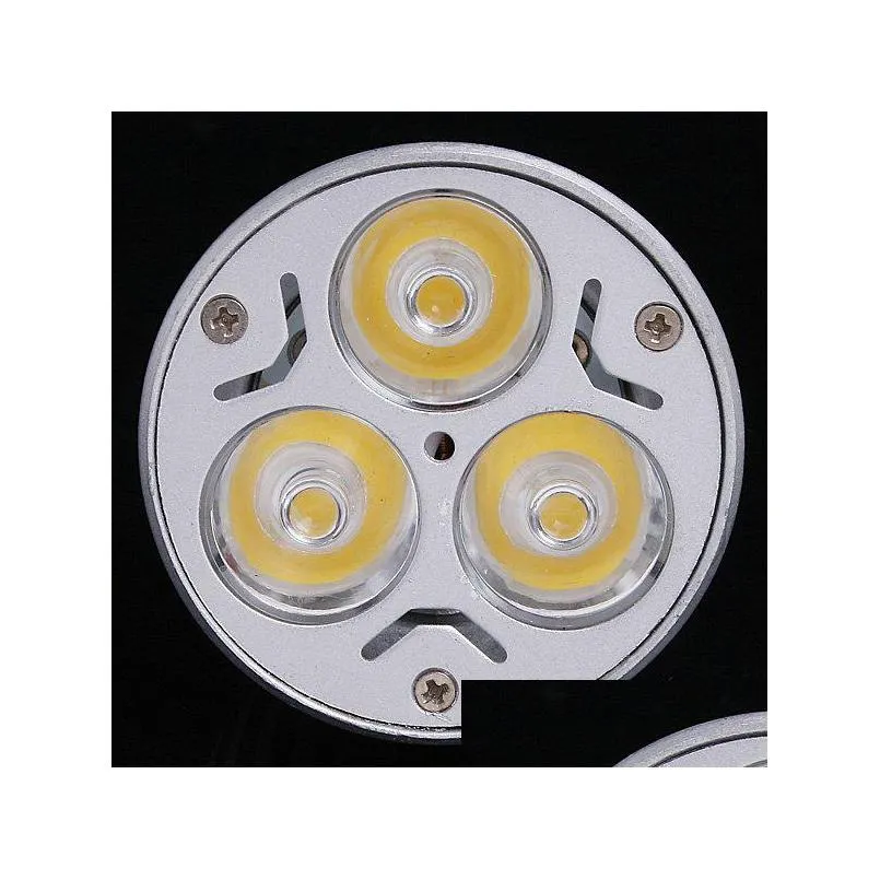 100pcs 12v 3w 3x1w mr16 gu5.3 white led light led lamp bulb spotlight spot light via dhs fedex