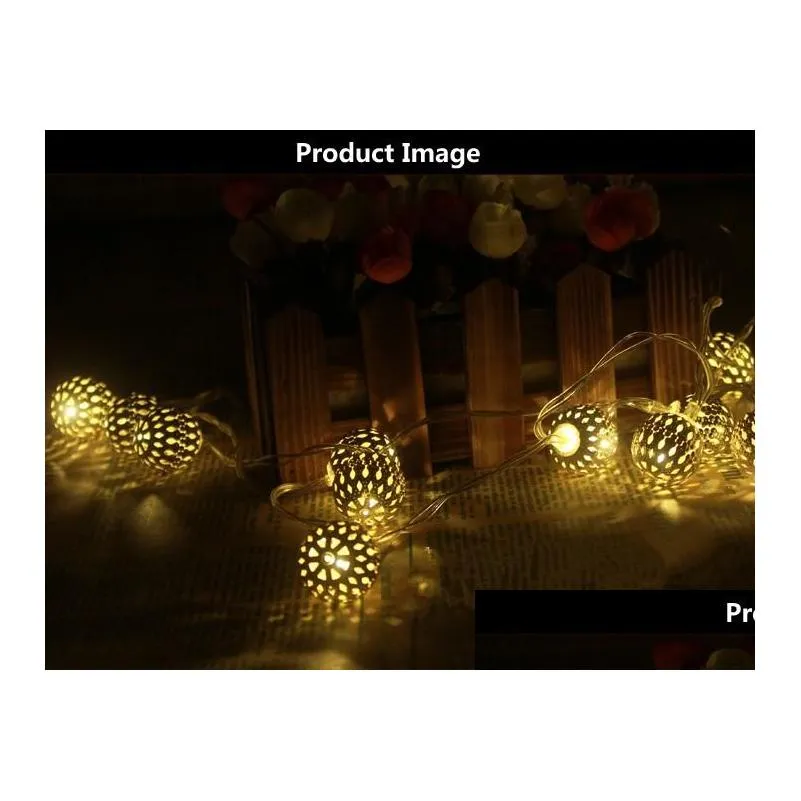 christmas light holiday light moroccan ball led strip 20 lamp balls/set led string for wedding party fairy lights christmas decoration